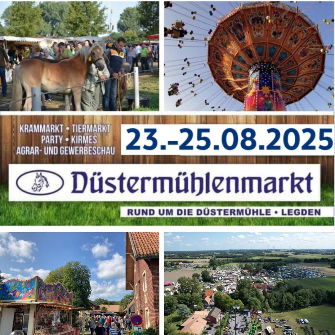 Wir stellen aus! 24. und 25. August 2025: Düstermühlenmarkt in Legden
