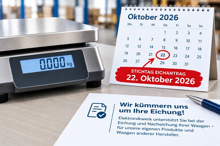 Eichantrag 2026: Stichtag für die Nacheichung von Waagen